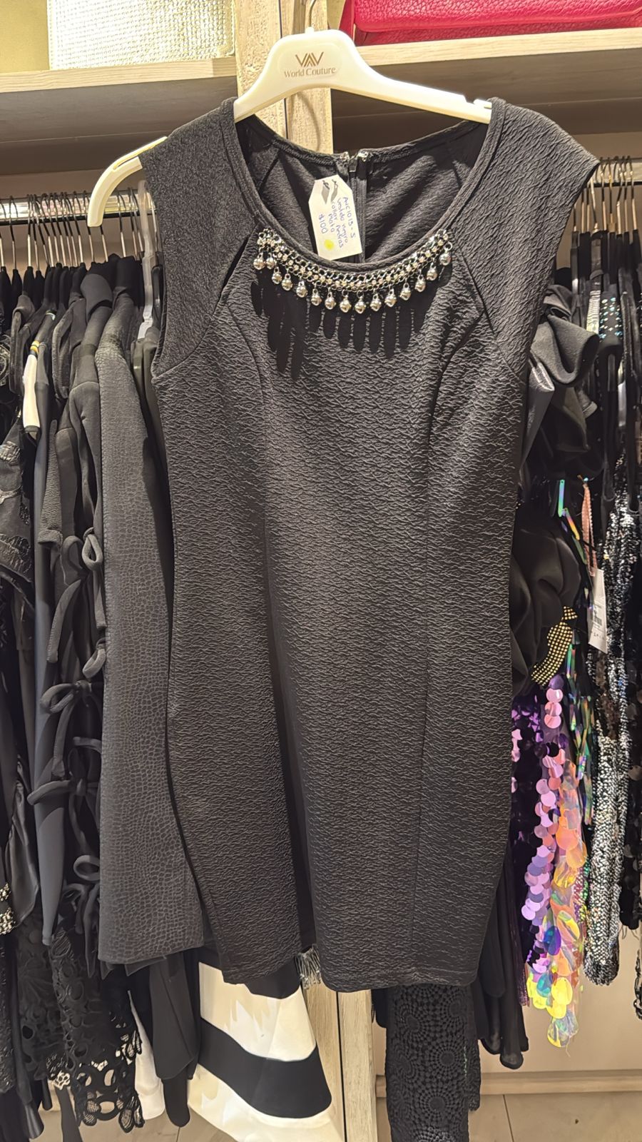 BLACK BROK DRESS